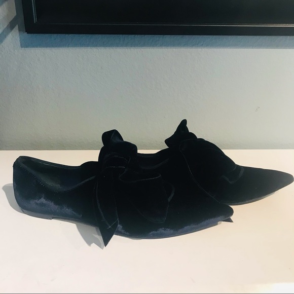 Tory Burch Clara blue velvet pointed flat shoes 8M - Picture 9 of 11